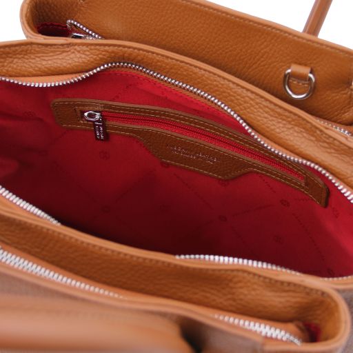 Borsa Tote Tulipan – Pelle Martellata | Notebook 13,3" | 3 Scomparti - Tuscany Leather