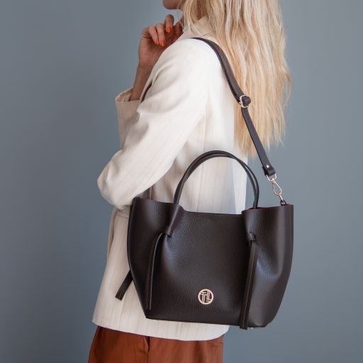 Borsa Shopping Legame – Pelle Martellata | Organizer Estraibile | Formato A4 - Tuscany Leather