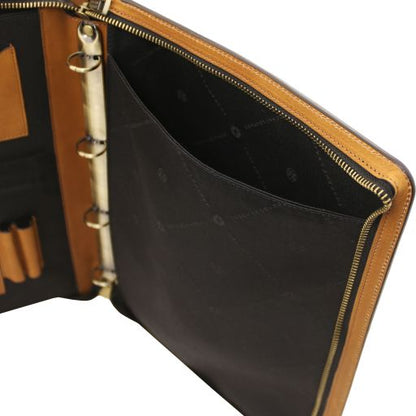 Portadocumenti in Pelle con anelli formato A4 - Tuscany Leather