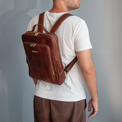 Zaino Porta Laptop Bangkok – Pelle Pieno Fiore | Convertibile | 13,3 Pollici - Tuscany Leather