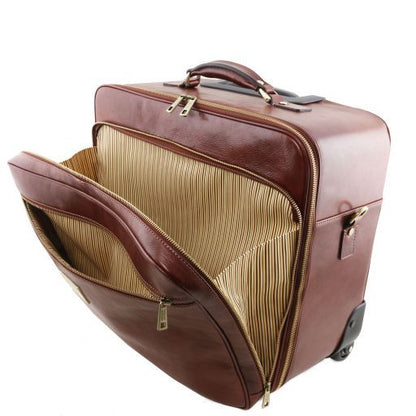 Borsa pilota in pelle con due ruote Varsavia – Tuscany Leather