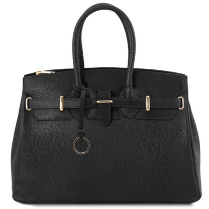 Borsa a Mano TL Bag – Pelle Martellata | Accessori Oro | 39x28x18 cm - Tuscany Leather