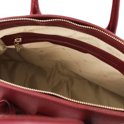 Borsa a Mano TL Bag – Pelle Martellata | Accessori Oro | 39x28x18 cm - Tuscany Leather