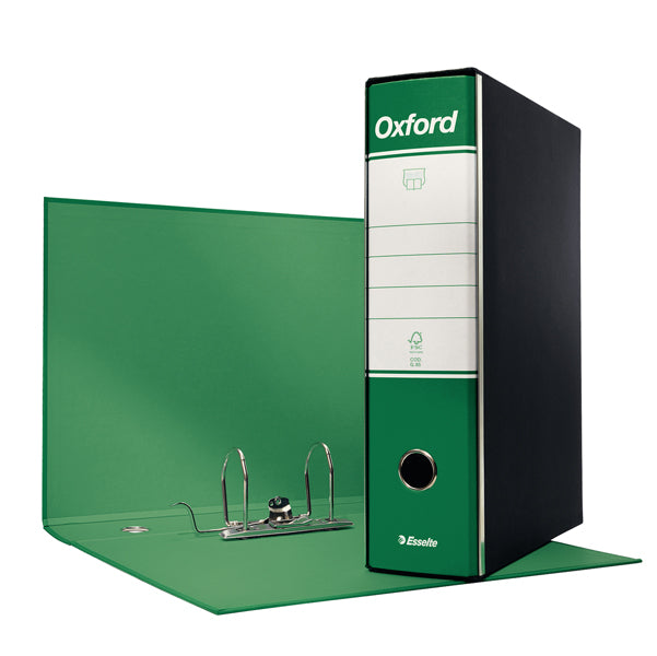 Registratore Oxford G85 Dorso 8 cm Protocollo 9 Colori FSC Made in Italy Conf. 6 pz - Esselte