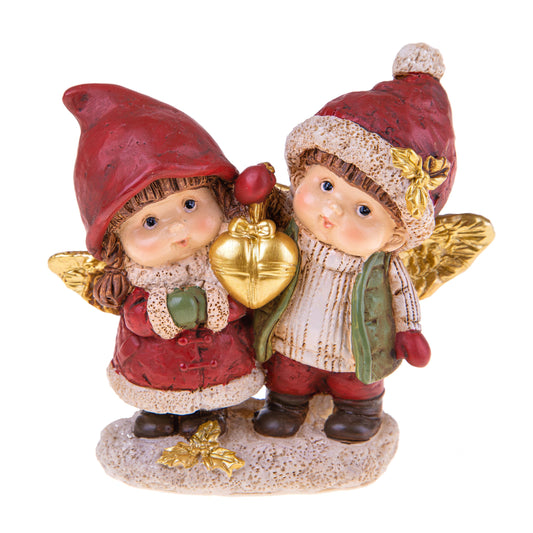 Coppia Bambini H.12 cm con Cuore