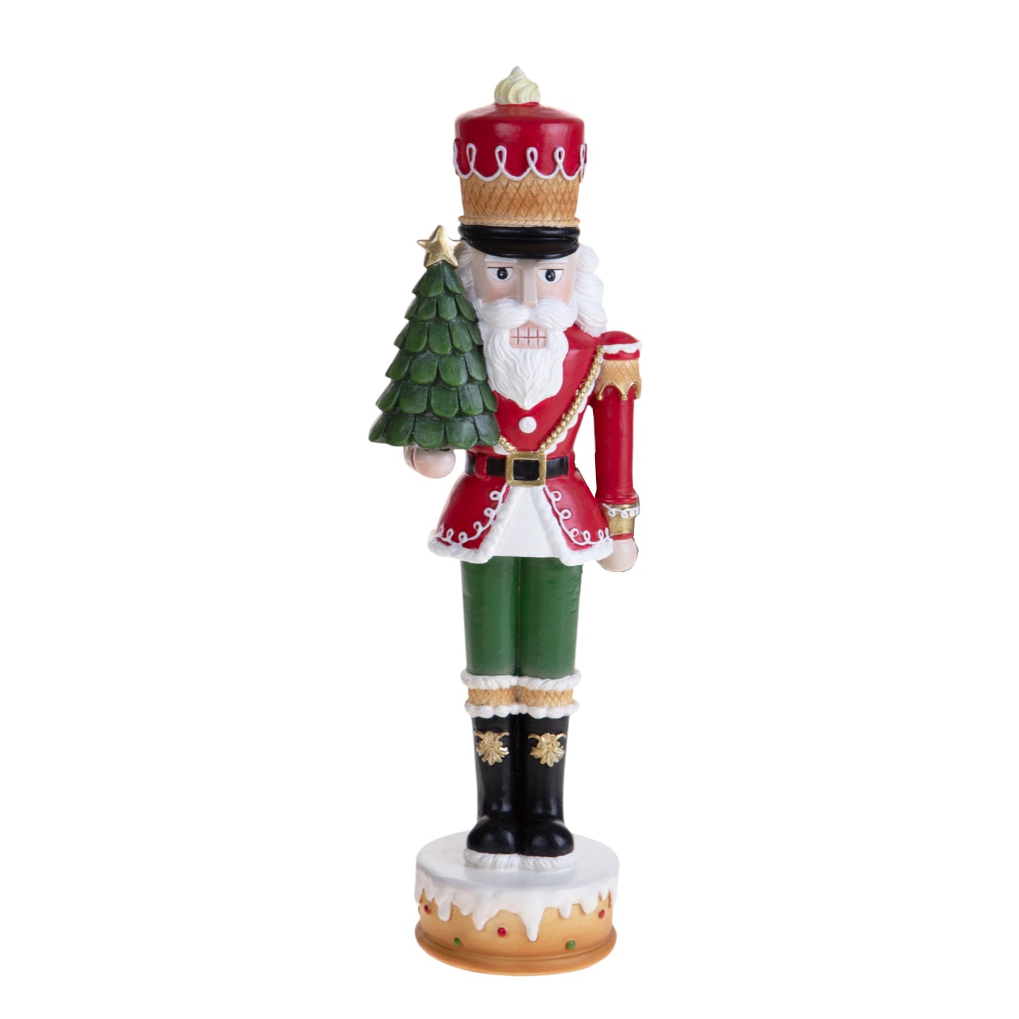 Schiaccianoci con albero di Natale, H. 33 cm – Bianchi Dino