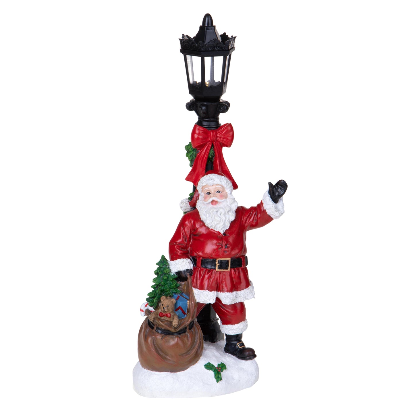 Babbo natale 15 x h. 38 cm con lampione led